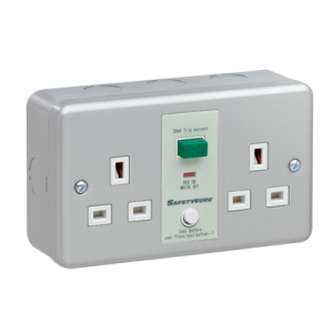GreenBrook M22M2 Gang RCD Socket Metalclad