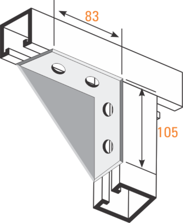 CSS FB115 Bracket Angle Gusset Welded | ERF Electrical