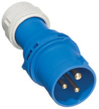 Europa IP163P Plug 2P+E 16A 230V Blue