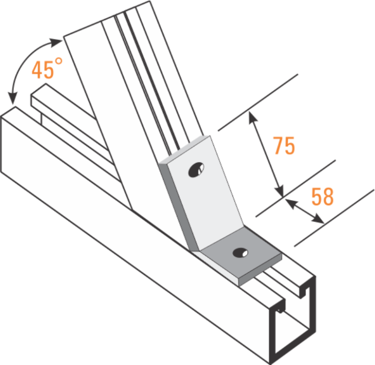 CSS FB128 45Deg Obtuse Angle Bracket | ERF Electrical